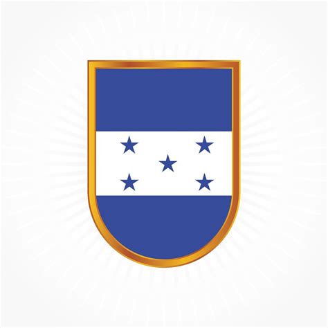 Honduras flag vector with shield frame 3444476 Vector Art at Vecteezy