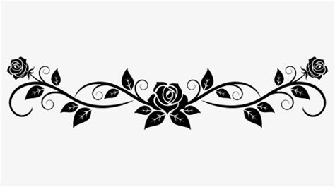 Black And White Rose Border Clipart - Mundoteen-4ever