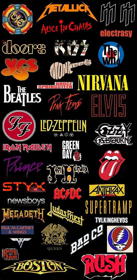 70s Rock Band Logos