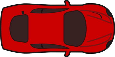 Red Car - Top View Clip Art at Clker.com - vector clip art online ...