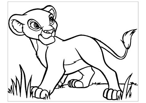 Young Simba - The Lion King Coloring Pages for Kids