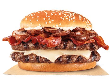 Bacon Mushroom Swiss Burger Wendys - Burger Poster