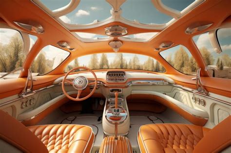 Premium AI Image | Interior view of a large luxury car