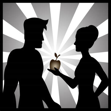 Adam And Eve Silhouette stock vectors - iStock