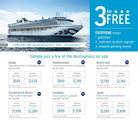 Princess Cruises: 3 for FREE for ALL! - Best Cruises & Tours