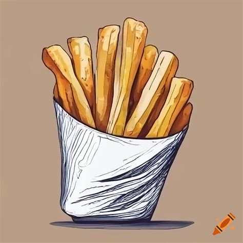 Cooking french fries made from potatoes on Craiyon