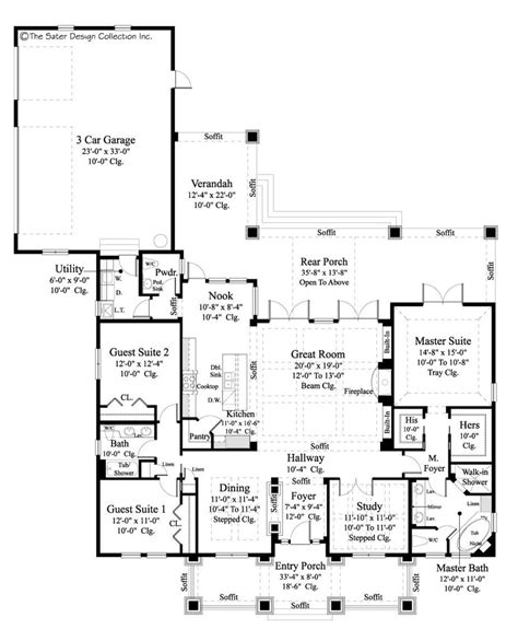 Small Luxury House Plans | Sater Design Collection Home Plans