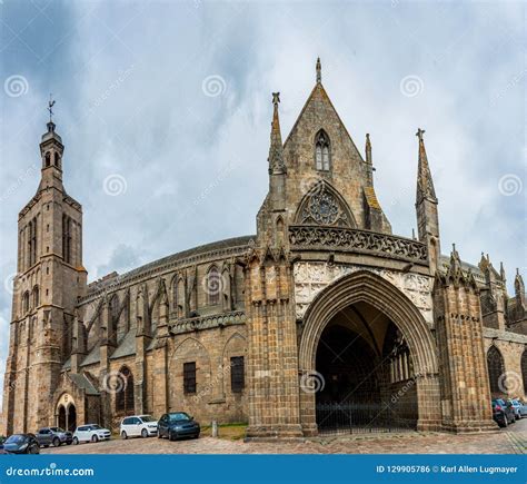 The Cathedral Saint-Samson in Dol-de-Bretagne Stock Photo - Image of ...