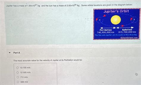 Solved Jupiter has a mass of 1.90×1027 kg and the sun has a | Chegg.com