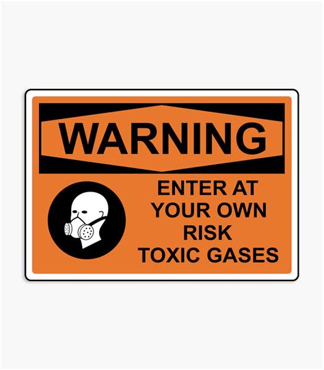 Toxic Gas Warning Signs - Alumetal