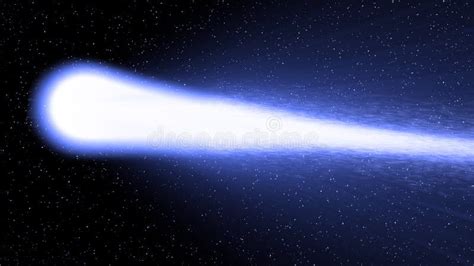 Blue Comet Wallpaper. Space Illustration. Comet Background Stock ...