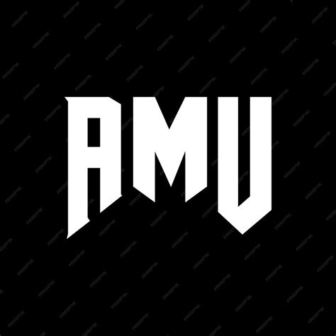 Premium Vector | AMU letter logo design for technology company AMU logo ...