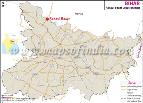 Raxaul Bazar Location Map, Where is Raxaul Bazar