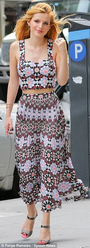 Bella Thorne wears two midriff-baring outfits at Crocs fashion event in NYC | Daily Mail Online