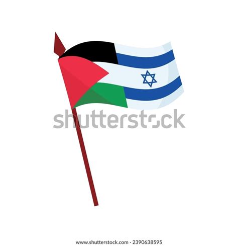 Israel Palestine Peace Flags Illustration Vector Stock Vector (Royalty Free) 2390638595 ...