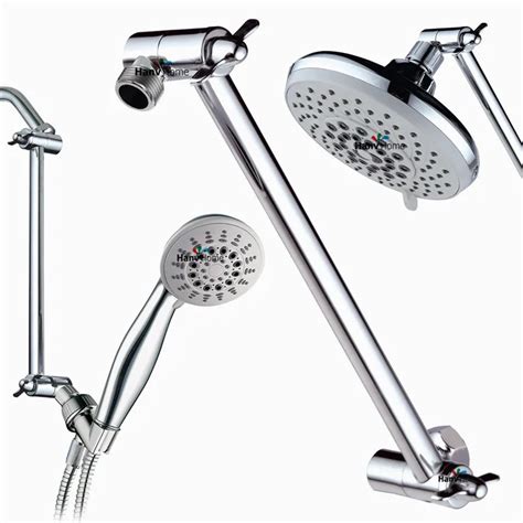 e pak New 9 Inch Adjustable Height Shower Head Arm by Bathlogix Shower ...