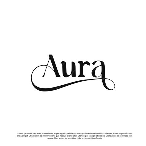 Premium Vector | Aura lettering design. aura logotype vector