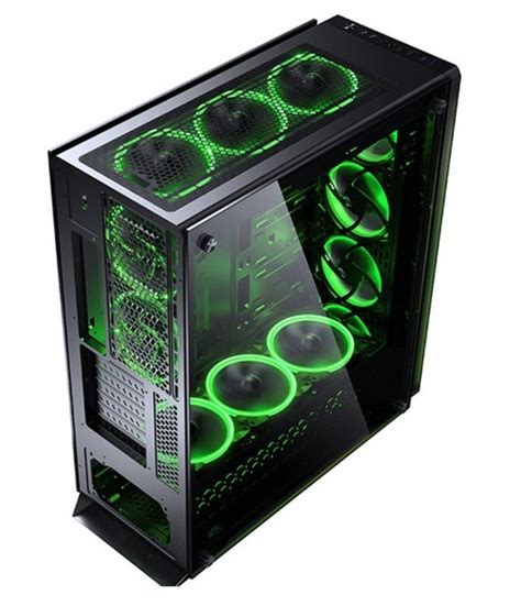 Sahara P75B RGB Black Tempered Glass Mid Tower Gaming PC Case ...