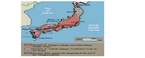 Tokugawa Map - The tokugawa shogunate