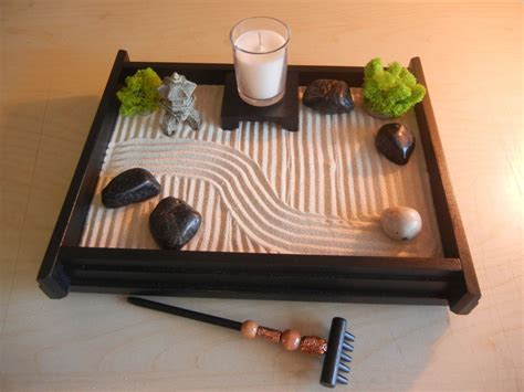 M-Deluxe Medium Desk Top Zen Garden with Mini Pagoda and Candle - DIY Kit | Jardim zen, Jardim ...