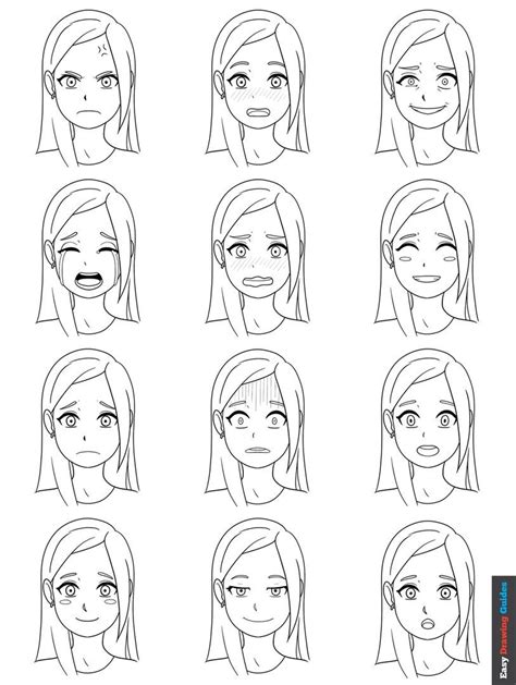 How to Draw Anime and Manga Facial Expressions - Easy Step by Step ...