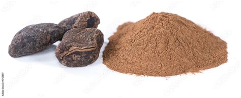 Cola Nut Powder isolated on white Stock Photo | Adobe Stock