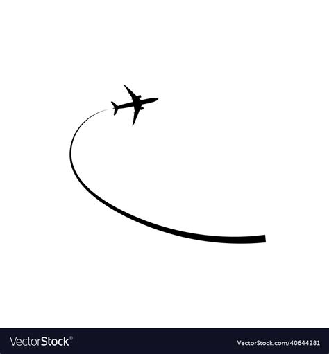 Airplane silhouette tourism and travel Royalty Free Vector