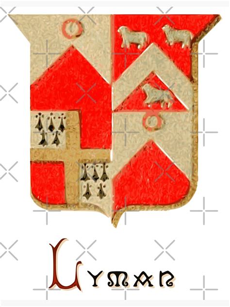 "Lyman Family Coat of Arms" Sticker for Sale by Heraldica | Redbubble