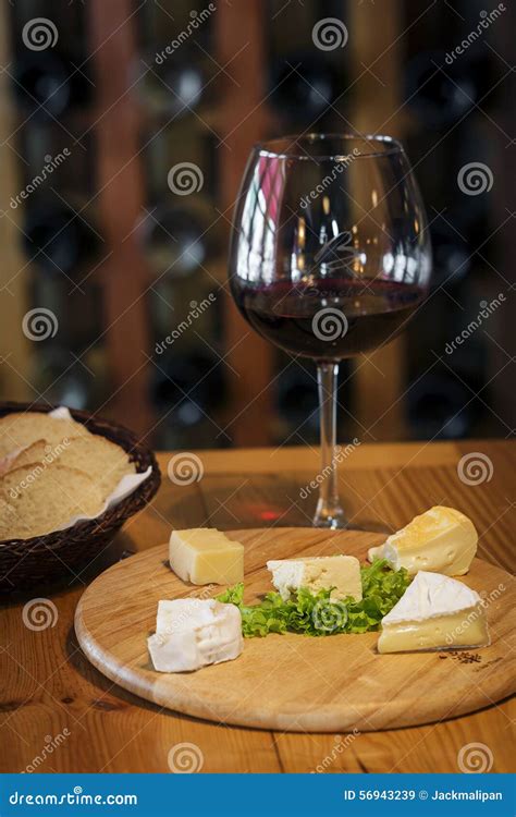 Mixed French Cheese Platter with Bread and Wine Stock Image - Image of modern, minimal: 56943239