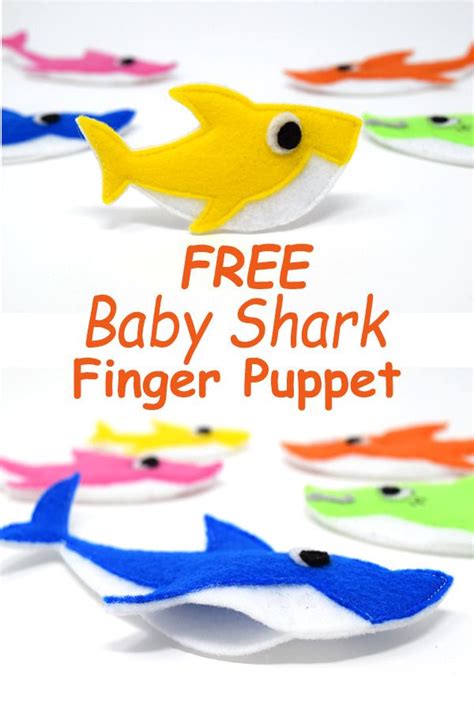 Baby Shark Finger Puppet free tutorial and pattern - Sew Modern Kids | Finger puppets, Finger ...