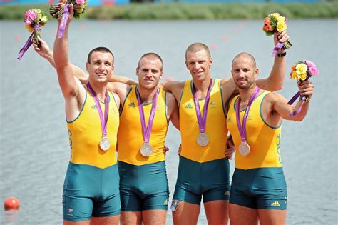 Olympic rowers wear pants at medal ceremony after viral 2012 bulge pics - Outsports