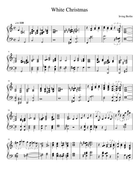 White Christmas Sheet music for Piano | Download free in PDF or MIDI ...