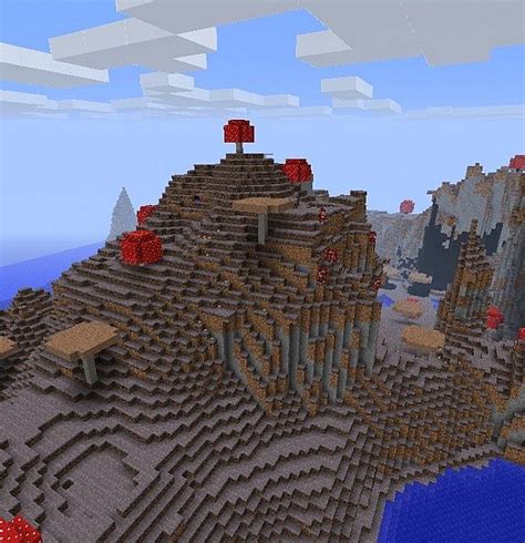 Minecraft seed 1.4.5 MushroomIsland biome Minecraft Map