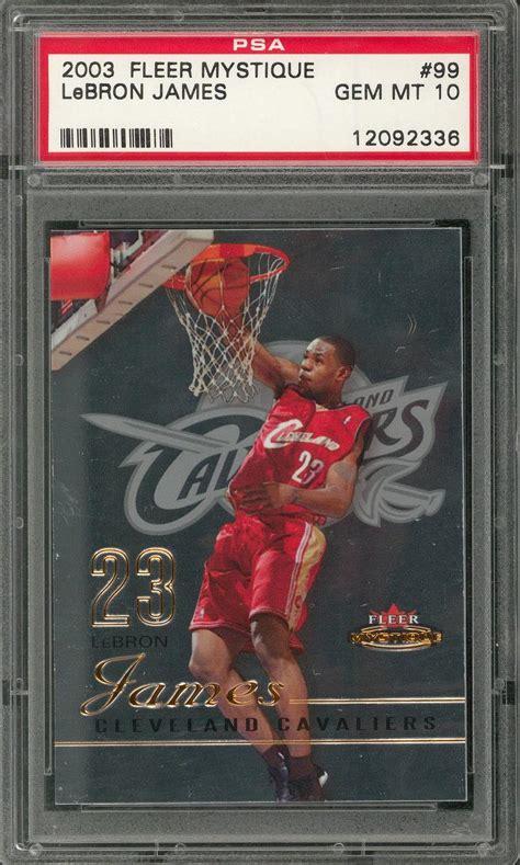 Lot Detail - 2003/04 Fleer Mystique #99 LeBron James Rookie Card (#247/ ...