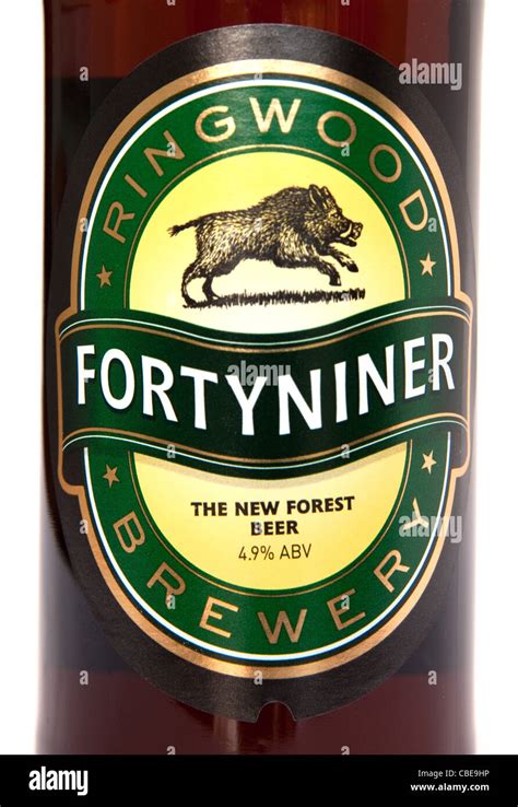 British bottled beers- Fortyniner from the Ringwood brewery Stock Photo ...