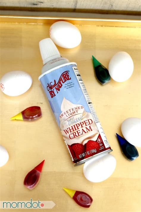 Whipped Cream Dyed Easter Eggs DIY