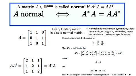 Normal Matrix | Every Unitary Matrix is a Normal Matrix | Real Matrix | Linear Algebra - YouTube