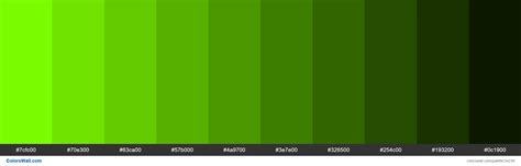 Shades of Lawn Green #7CFC00 hex color