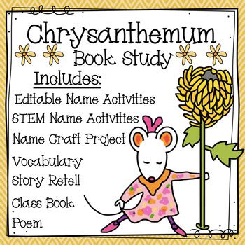 Chrysanthemum Book Study with Editable Name Activities | TpT