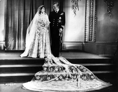 Queen Elizabeth II's Ceremonial Wedding Dress and Robes Designed by Norman Hartnell
