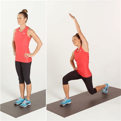 Reverse Lunge With Reach | Core Workout | POPSUGAR Fitness Photo 5