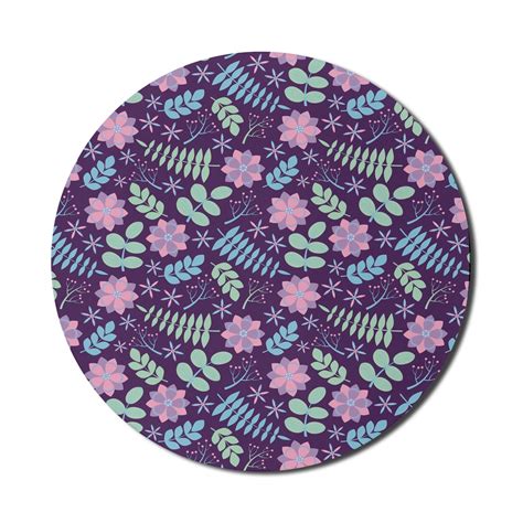 Floral Mouse Pad for Computers, Botanical Theme Flowers and Various ...