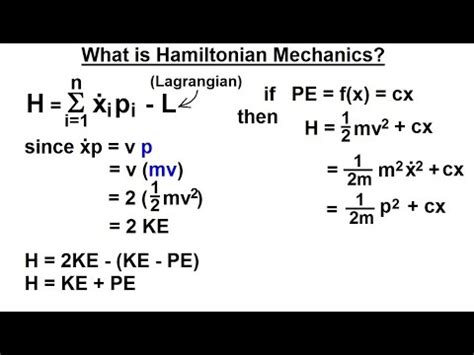 Physics - Adv. Mechanics: Hamiltonian Mech. (1 of 18) What is Hamiltonian Mechanics? - YouTube