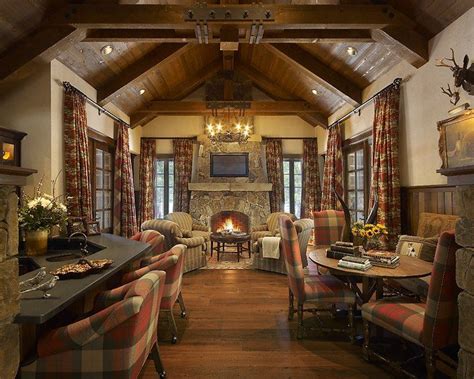 Pin by Alla * on Tartan, Plaid, Gingham, Buffalo Check... | Hunting lodge interiors, Lodge ...