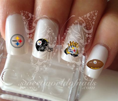 Pittsburgh Steelers Football Nail Art Water Decals