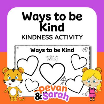 Ways to be Kind | Empathy/SEL Activity by Pevan & Sarah by Pevan and Sarah