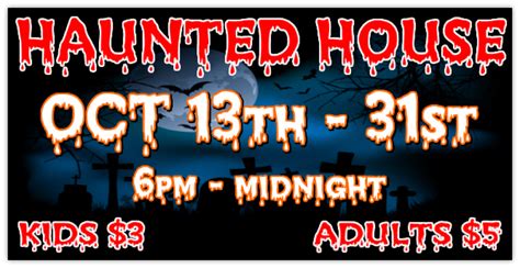 Haunted House Banner 1 | Halloween Banners | Halloween Signs | Haunted ...