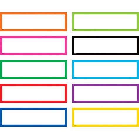 Colorful Labels - TCR20872 | Teacher Created Resources | Name Plates