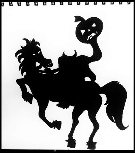 My drawing of the headless horseman as a silhouette | My Art & Sketches along with other ...