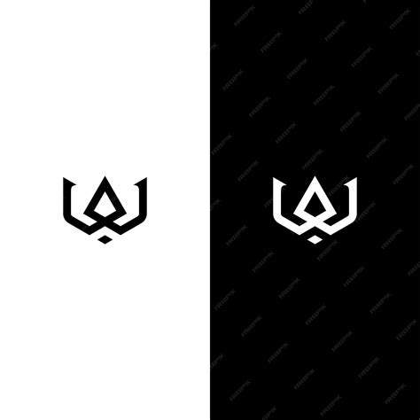 Premium Vector | Aw letter monogrant logo in black and white